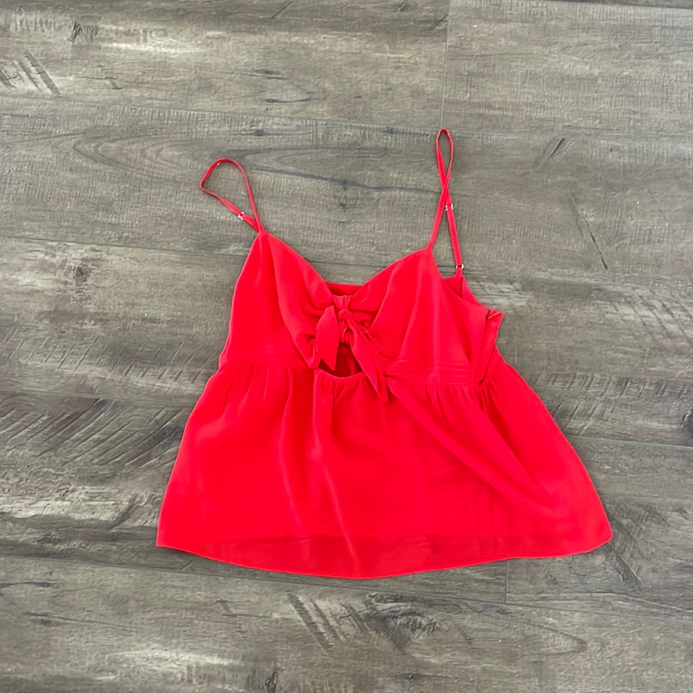Bright orangey red top